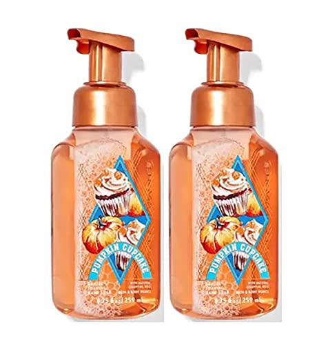 Bath & Body Works Bath and Body Works Pumpkin Cupcake Gentle Foaming Hand Soap 8.75 Ounce 2-Pack (Pumpkin Cupcake) 17.5 Ounce