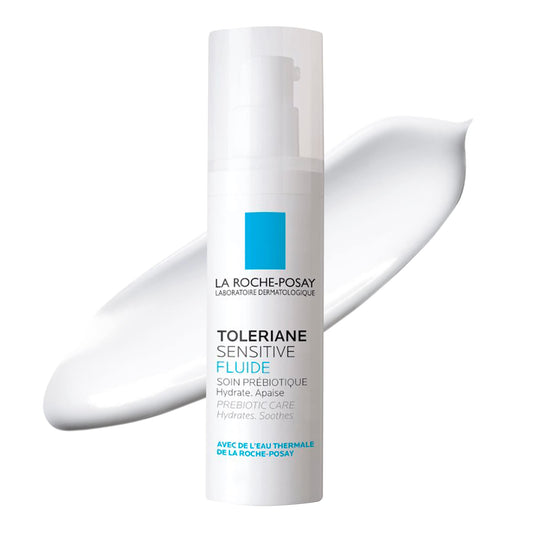 La Roche-Posay Toleriane Sensitive Fluide Protective Moisturizer, Lightweight Oil-Free Face Moisturizer, For Sensitive Skin