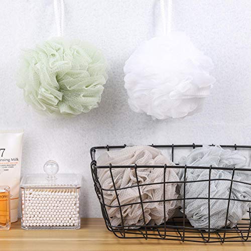 Bath Loofah Sponge 4 Pack - Soft Mesh Pouf for Shower