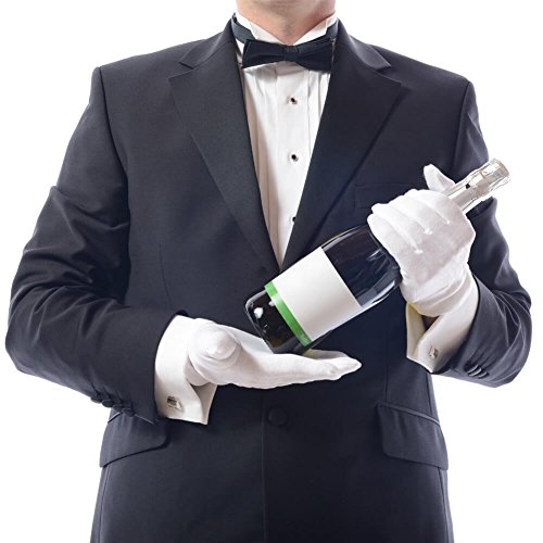 10 Pairs White Cotton Gloves Large - Art, Jewelry & Inspection