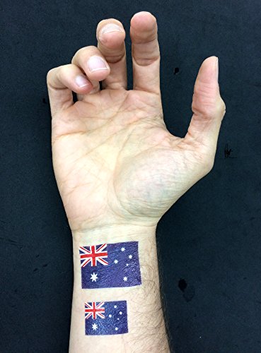 Australian Flag Temporary Tattoos, 40 Pack, Waterproof