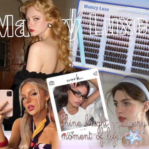 Brown Manga Lash Clusters Kit 8-16MM 300Pcs D-Curl DIY
