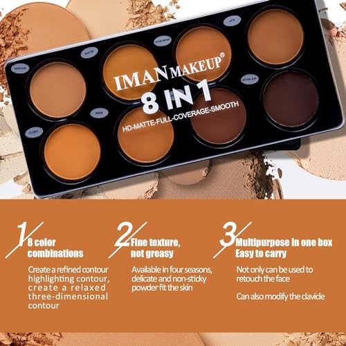 Matte 8-Color Contour & Highlight Powder Palette