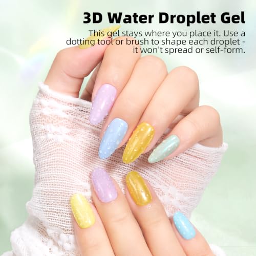 Brynelle Water Droplet Gel Nail Polish - 15ml Clear 3D Sculpting Gel