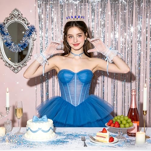 FORSEVEN Queen Crown Rhinestone Tiara for Wedding or Party