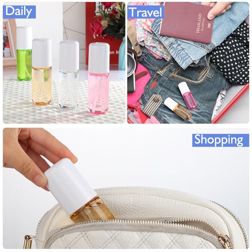 KREMORV 4-Pack Mini Spray Bottles 1.35oz for Travel & Toiletries