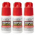 CALA Professional Super Nail Glue - Quick Dry Strong Hold Adhesive (3 Pack)