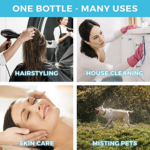 Alpree Clear 10.1oz Multi-Purpose Continuous Water Spray Bottle for Hair, Pets, Plants & Cleaning
