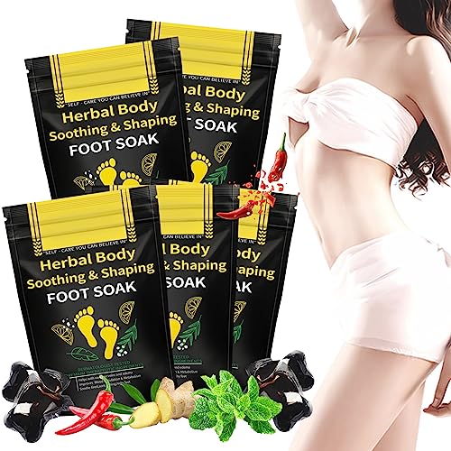 Herbal Detox Foot Soak Beads - Natural Ginger Cleansing Bath (25 Pack)