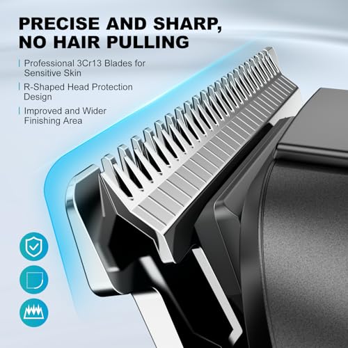 Beard Trimmer for Men - 14 in 1 Professional Mens Grooming Kits, Hair Clippers with Dual-Speed Motor for Beard Head Body Face Nose Ear Mustache Trimmer IPX7 Level LED Display 210 Min Electric Razor