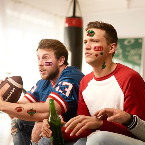 Football Temporary Tattoos American Football Face Stickers Party Favor Fake Decoration Gift 20 Sheets 176 Patterns