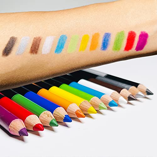 12-Color Waterproof Multi-Use Eyeliner Pencil Set