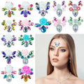 16 PCS Rainbow Face Gems Rhinestone Sticker Makeup
