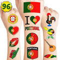 Portugal Temporary Tattoos Sticker UEFA Euro Portugal Flag for International Competitions 2024 European Championship Olympic Games Football World Cup Party Supplies Favors