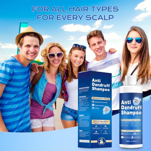 FYZMTL 1% Ketoconazole Anti-Dandruff Shampoo 6.75 Fl Oz Scalp Treatment for Itchy Flakes