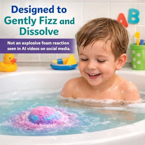 Kids Bath Bombs with Dragon Egg Toys - 12 Colorful Fizzies