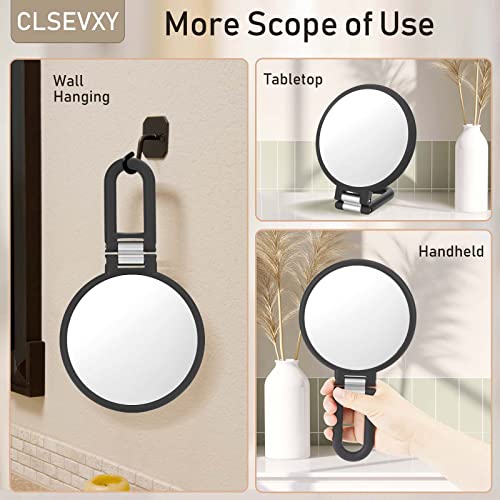 CLSEVXY Double-Sided Magnifying Travel Handheld Mirror 1X/15X Rotation Vanity