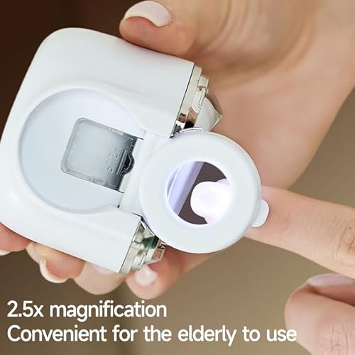 Electric Nail Clipper 3 in 1 Automatic Nail Trimmer with Magnetic Cover USB Rechargeable Polishing Tool with Magnifying Glass for Adults Kids Seniors (Blue)