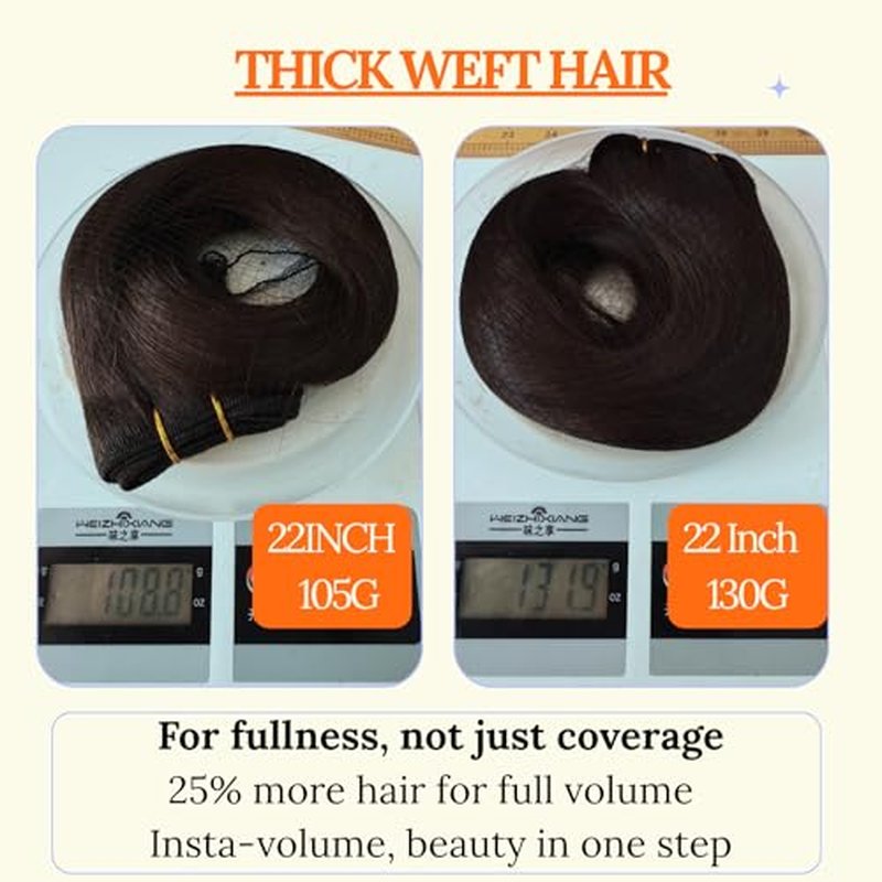 Full Shine 26 Inch Jet Black Remy Human Hair Weft Extensions