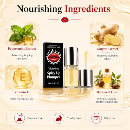 Spicy Lip Plumper Serum with High-Shine Gloss, 0.17 fl oz