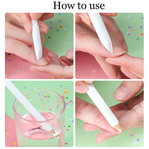 2-in-1 White Nail Pencil with Cuticle Pusher - French Manicure 10-Pack