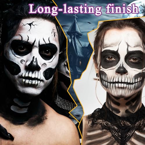 Black & White Face Paint Kit with Brushes