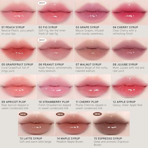 BBIA Over Glaze Lip Gloss - Plumping & Volumizing Glossy Lip Tint with High-Glow Glassy Shine Finish, Naturally Moisturizing, Non-Sticky, Lightweight, Vegan, Korean Makeup (01 PEACH SYRUP)
