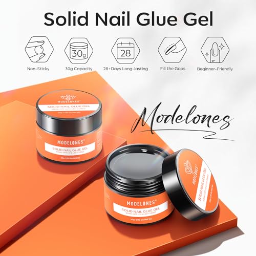 Modelones Solid Nail Glue Gel 30g - Acrylic & Press-On Nails