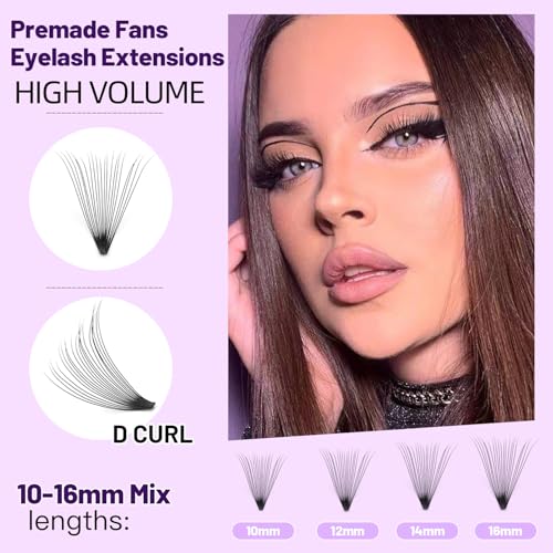 20D Volume Lash Fans Premade Eyelash Extensions 10-12-14-16mm