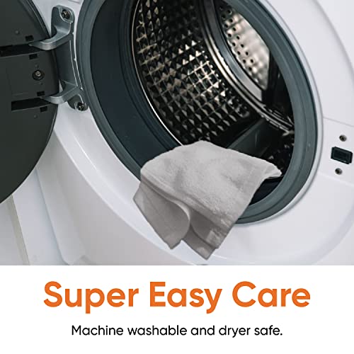 Superio Cotton Terry Washcloths Grey Towels 100% Cotton Cleaning Cloth 16" Rags Wash Clothes for Body and Face, Spa Towels, Multi Purpose (12, 12"x12")
