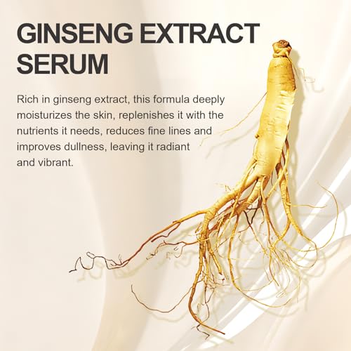 Ginseng Extract Liquid，Ginseng Polypeptide Anti-Ageing Essence，Ginseng Extract Anti-Wrinkle Original Serum Oil，Korean Red Ginseng Serum for Reduce Fine Lines, Moisturizing (2 Bottle)