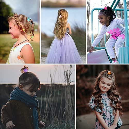 12-Pack Small Flower Hair Claw Clips, 1.37 Inch Mini Jaw Clips