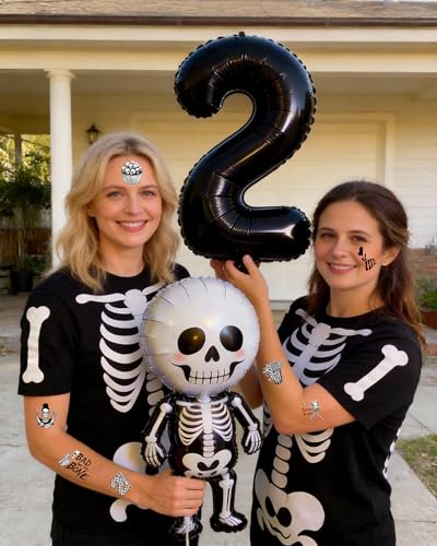 192 Skeleton Temporary Tattoos for 2nd Birthday Party