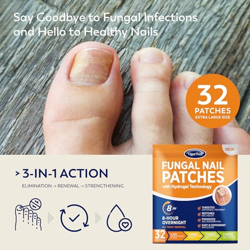 VigorWell Toenail Fungus Treatment Patches - 32 Hydrogel