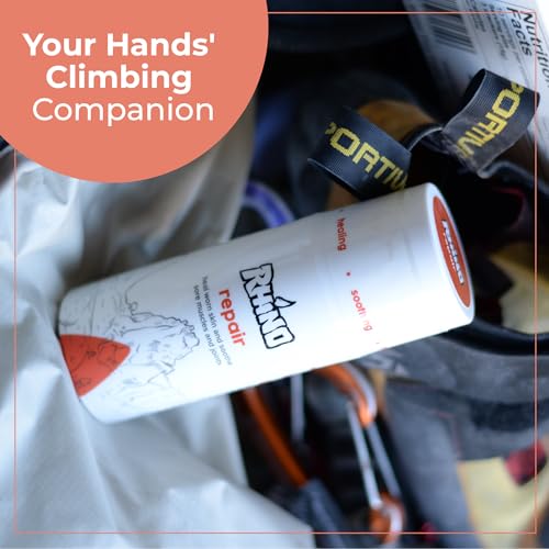 Rhino Skin Solutions Repair Cream - Soothing Relief for Dry, Cracked Skin, Ideal for Climbers, Athletes & MMA | Cooling, Made in Oregon, Fast Healing for Sore Skin, Muscles & Joints (1 fl oz)