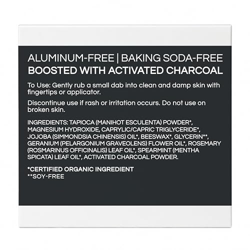 Activated Charcoal Natural Deodorant Cream - Aluminum Free