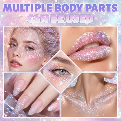 Pink Holographic Glitter Stick for Face, Hair & Body