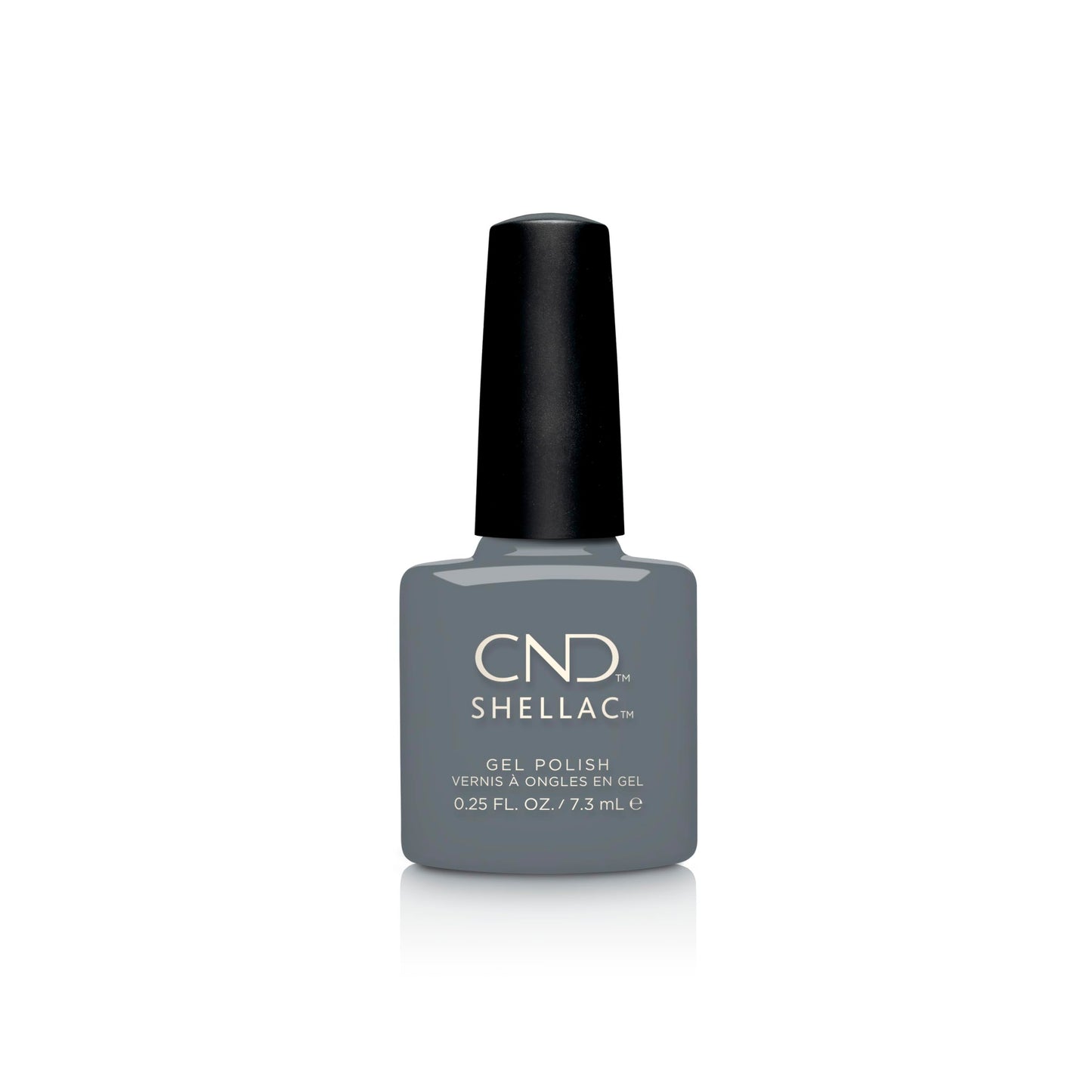 CND Shellac Gel Nail Polish, Long-lasting NailPaint Color with Curve-hugging Brush, Gray/Silver Polish, 0.25 fl oz