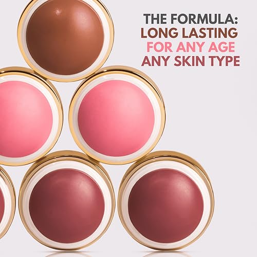 Stellar Cheeks Cream Blush, Long-lasting, Lightweight Formula for Cheeks, Lips & Eyes, Infused with Coconut & Jojoba, Blush Him