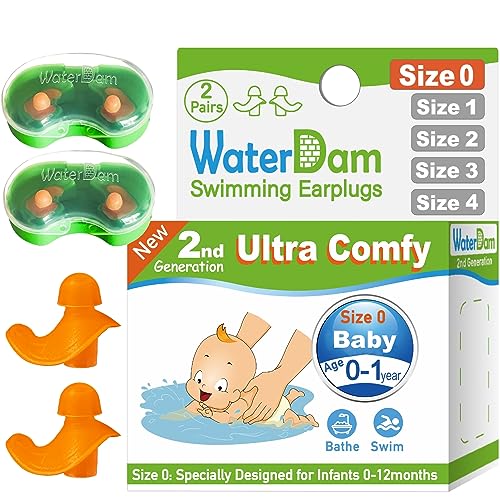 WaterDam Swimming Ear Plugs Great Waterproof Ultra Comfy Earplugs Prevent Swimmer's Ear