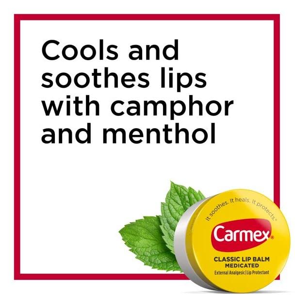 Carmex Classic Medicated Lip Balm, 0.25 oz (Pack of 3)