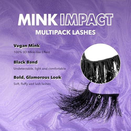 I-ENVY Mink Impact 3D Vegan Lashes Multipack (12 Pairs)