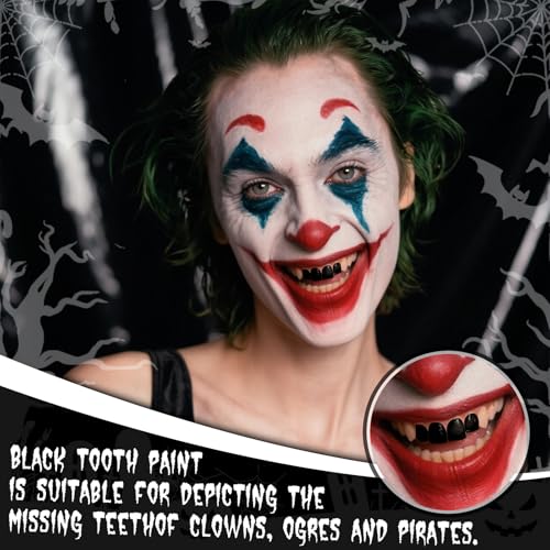 Professional Black Tooth Paint for Halloween Makeup & Cosplay