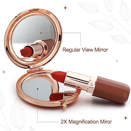 Dandat 25 Set Pocket Inspirational Compact Mirrors Bulk for Women Sometimes You Forget That You're Beautiful Magnifying Mirror Thank You Gifts Sisterhood Gifts for Women Girls Friends