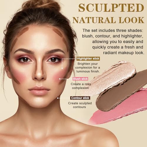 Cream Contour Stick Kit - 6 Colors Double-Ended Makeup Set