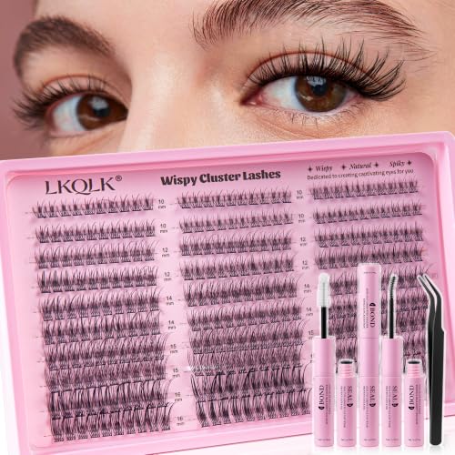 Wispy Eyelash Clusters Kit - 300pcs C Curl DIY Lash Extensions
