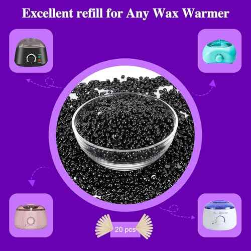 Wax Beads, 3.3pounds Hard Wax Beads Bulk for Hair Removal, Face Brazilian for Bikini, Leg, Underarm, Wax Beans At Home Waxing Kit (Black Currant)