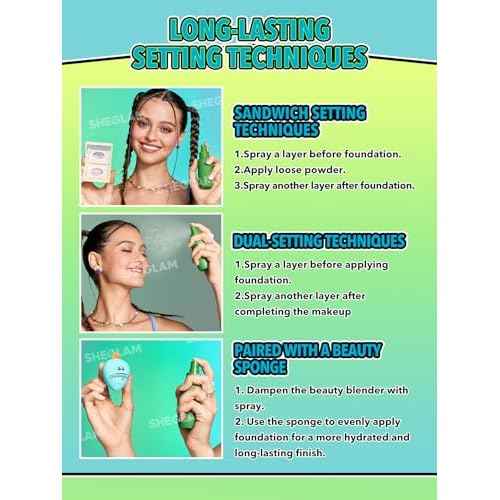 SHEGLAM Pickle Rick Setting spray Long-Lasting Face Mist Makeup Setting for Perfect Makeup