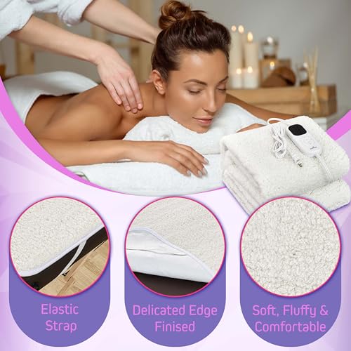 XOLLOZ Heated Massage Table Pad - 71" x 31" Sherpa Table Warmer
