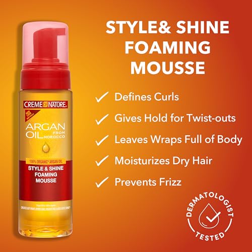 Creme of Nature Curl Defining Foaming Mousse with Argan Oil, 7 fl oz